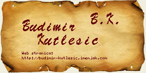 Budimir Kutlešić vizit kartica